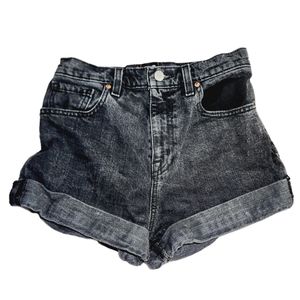 》Urban Outfitters BDG Ladies Juniors Black Jean Shorts Size 26 High Waisted